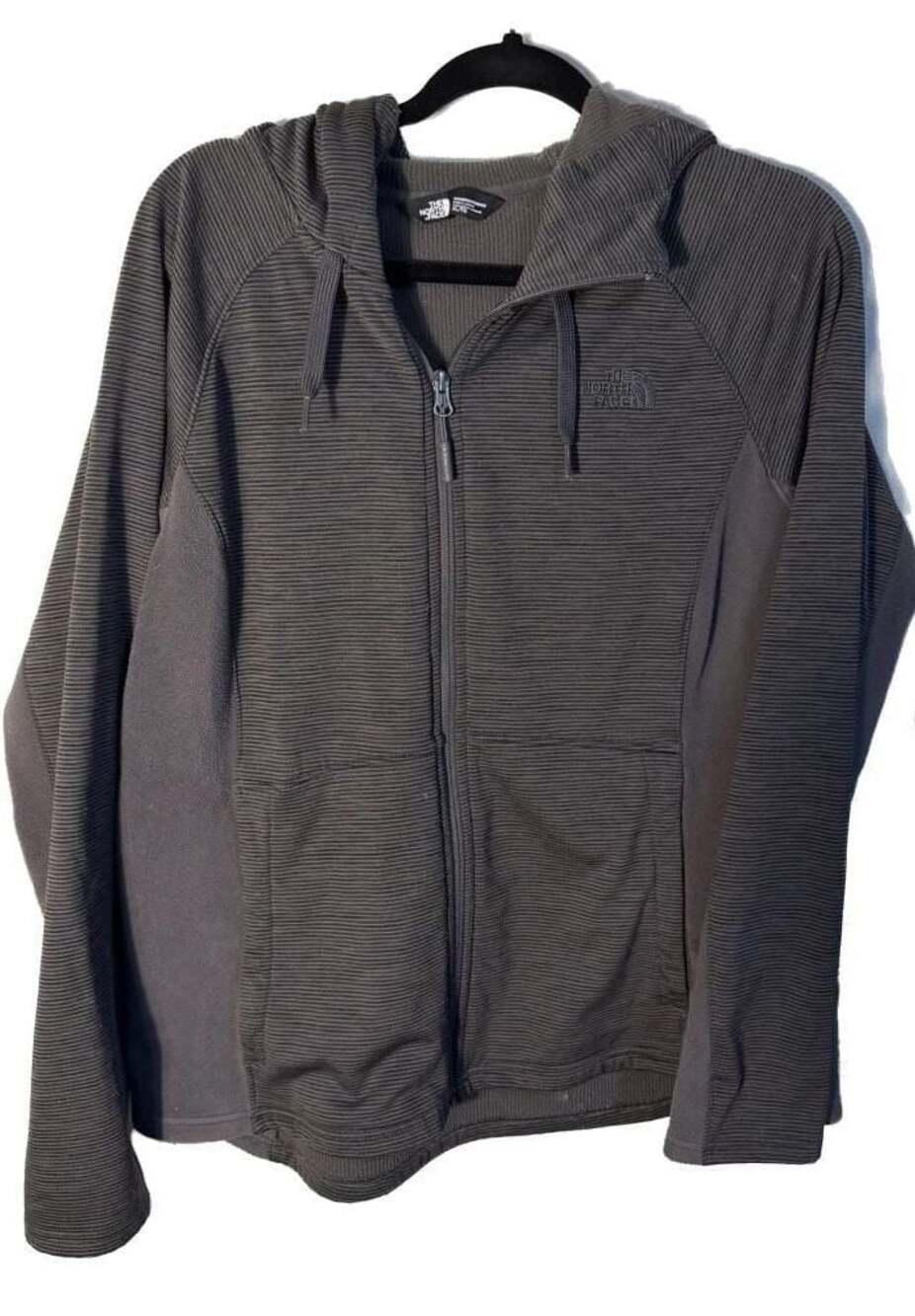 The North Face Women's Striped Full-Zip Fleece Hoodie, Size XL
